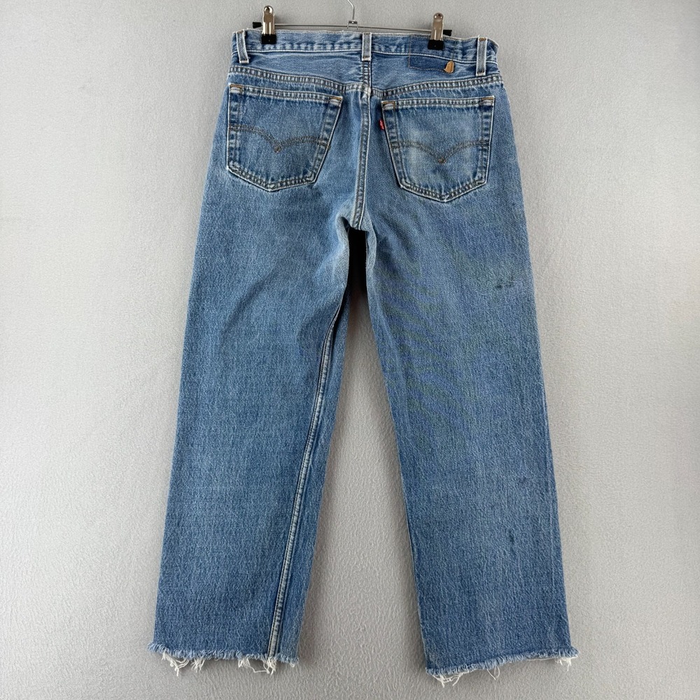 Vintage Levis Jeans Mens 34 (Fits 30x24) 501 XX Cropped Made in USA - Picture 6 of 16